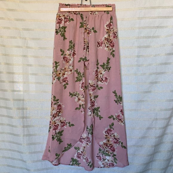 Joe B Pants - Pink Floral High Low Skort